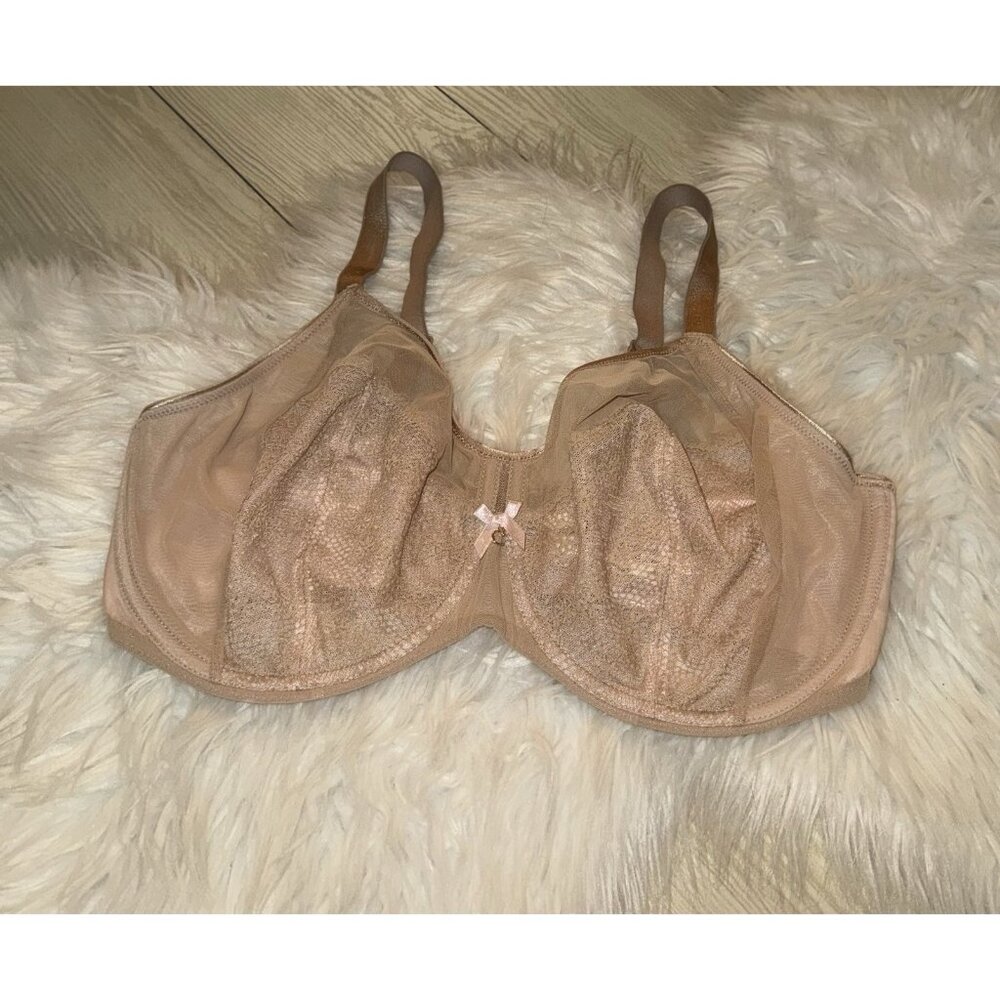 Chantelle C15710 Révèle Moi Perfect Fit Underwire Bra Lace Womens 36H Beige